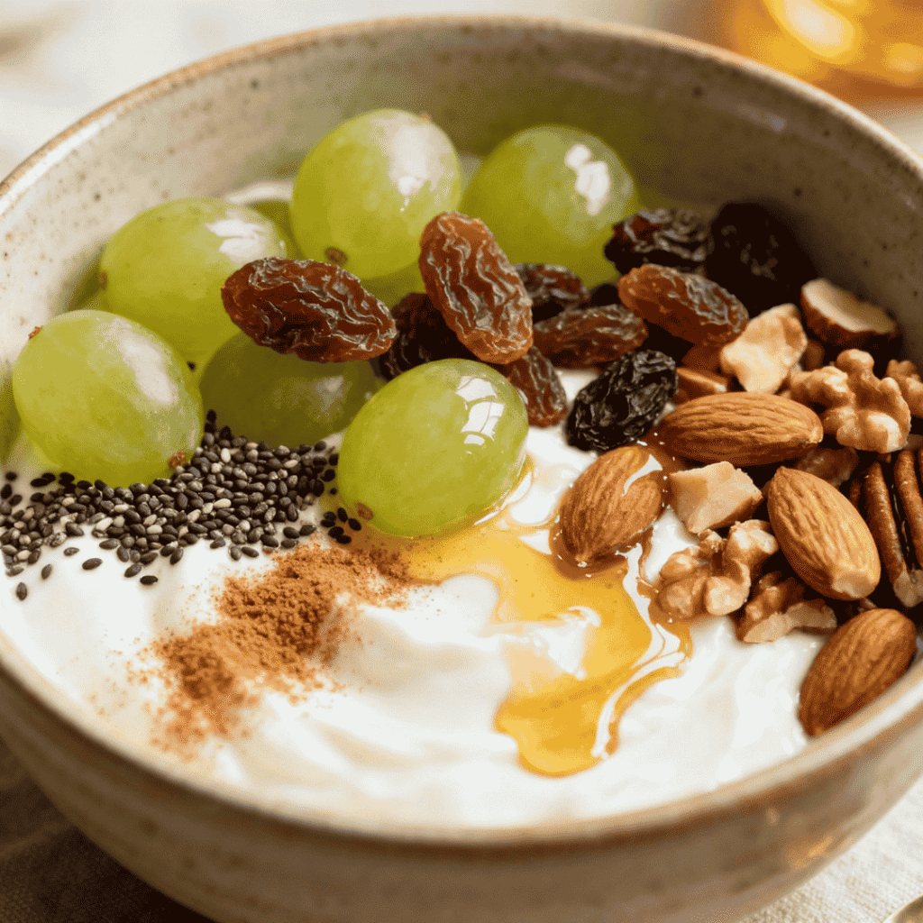 Grapes and Raisins Energy Bowl